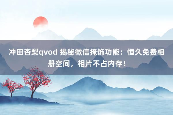 冲田杏梨qvod 揭秘微信掩饰功能：恒久免费相册空间，相片不占内存！