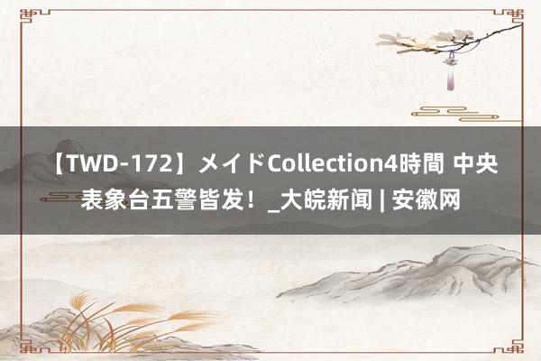 【TWD-172】メイドCollection4時間 中央表象台五警皆发！_大皖新闻 | 安徽网