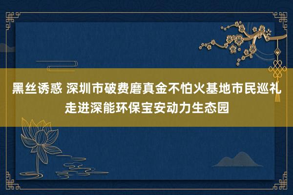 黑丝诱惑 深圳市破费磨真金不怕火基地市民巡礼走进深能环保宝安动力生态园