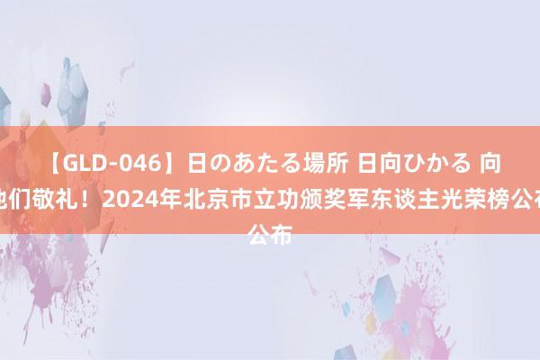 【GLD-046】日のあたる場所 日向ひかる 向他们敬礼！2024年北京市立功颁奖军东谈主光荣榜公布