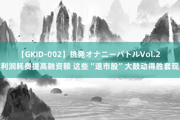 【GKID-002】挑発オナニーバトルVol.2 利润耗费提高融资额 这些“退市股”大鼓动得胜套现