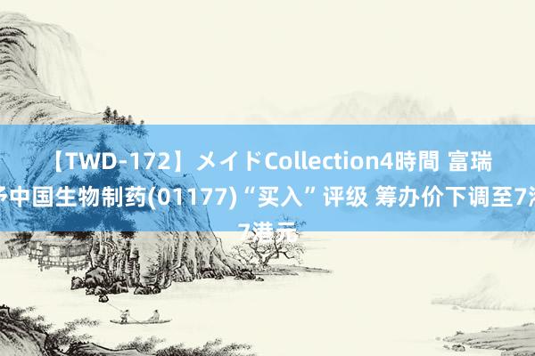 【TWD-172】メイドCollection4時間 富瑞：予中国生物制药(01177)“买入”评级 筹办价下调至7港元