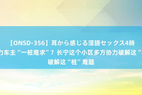 【ONSD-356】耳から感じる淫語セックス4時間 新动力车主“一桩难求”？长宁这个小区多方协力破解这“桩”难题