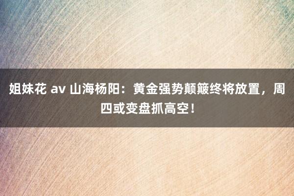 姐妹花 av 山海杨阳：黄金强势颠簸终将放置，周四或变盘抓高空！