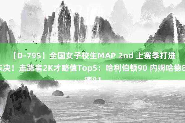 【D-795】全国女子校生MAP 2nd 上赛季打进东决！走路者2K才略值Top5：哈利伯顿90 内姆哈德81