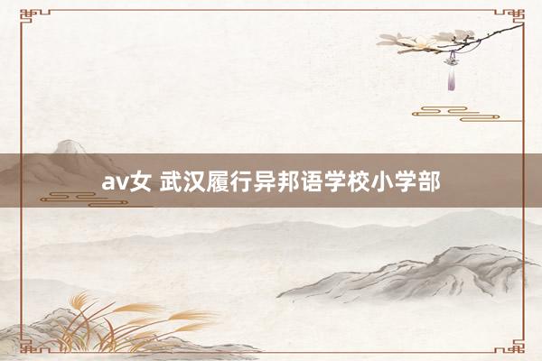 av女 武汉履行异邦语学校小学部