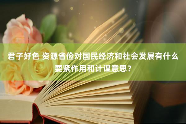 君子好色 资源省俭对国民经济和社会发展有什么要紧作用和计谋意思？